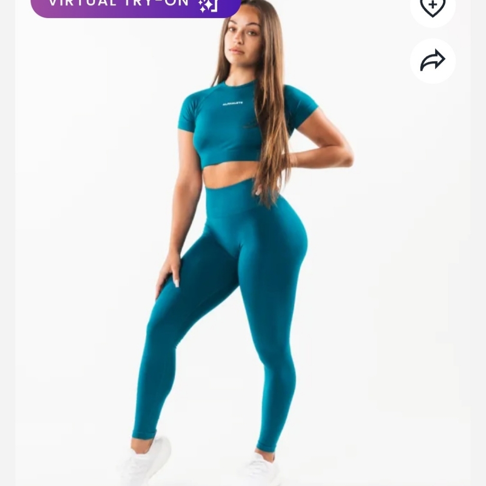 Women's Amplify Legging Galactic Ocean (Alphalete Teal Women's Leggings)